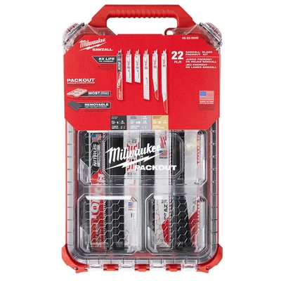 Milwaukee 49-22-5640 SAWZALL Blade PACKOUT Kit - 22 PC Foto 1 de 4