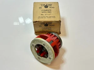 Toledo Beaver Pipe Threading Die Cutting Head W/ Dies, No. 11 – 1" NEW Old Stock - Picture 1 of 9