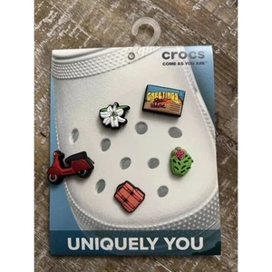 Crocs Vacation Vibes Backpack Cactus Postcard Jibbitz Charms 5 Pack - Picture 1 of 2