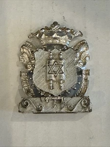 VTG Silver Tone Magnet W/ Torah Scroll & Star Of David Israel - Picture 1 of 5