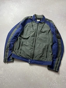 Diesel Jacket Men's Size XLarge Bomber Blue Stripes Moto Zipper Y2K Drip - Picture 1 of 8