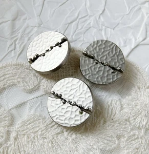 10pcs 20mm Dark silver crack round metal clothing shank buttons sewing - Picture 1 of 3