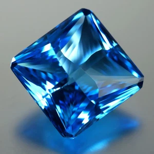 Piedra preciosa de topacio azul suizo Brasil 25,36 quilates Pleasant Princess (16,95 x 16,88 mm) - Imagen 1 de 3