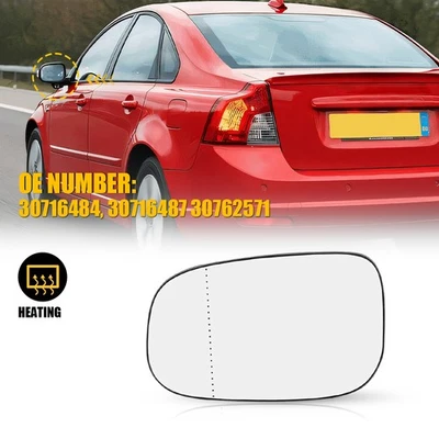 Espejo retrovisor lateral de vidrio térmico para Volvo C30, C70 S40 S60 S80 V50 V70 2007-2011 Foto 1 de 4