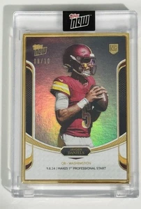 2024 Topps Now Rookie Campaign JAYDEN DANIELS - Gold Framed /10 - Sealed MINT - Picture 1 of 2