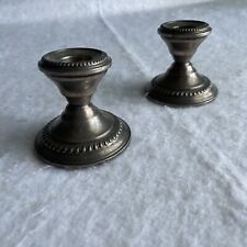 Vintage N S Co Sterling Weighted Candlestick Holders Pair National Silver