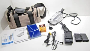 Panasonic PV-L354D VHSC Palmcorder 700x Digital Zoom Bundle Lot -Tested & Works - Picture 1 of 11