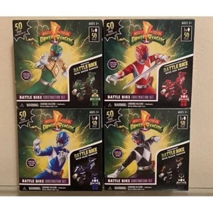 Power Rangers Forever Clever 4 Battle Bikes 200 Pieces Complete Set - Picture 1 of 2