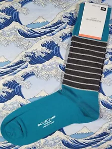 Richard James X Pantherella Mens English Wool Socks Narrow Stripe UK 7.5-9.5 £18 - Picture 1 of 4