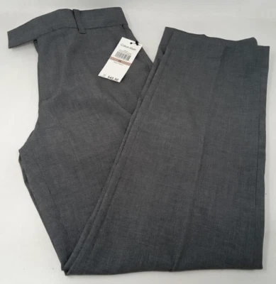 Pantalones de vestir bielásticos texturizados gris Oxford Calvin Klein para niño - talla 12 nuevos con etiquetas Foto 1 de 4
