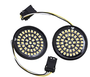 Custom Dynamics Genesis 4 Amber White No Halo LED Turn Signal Inserts CVO 16-20 - Picture 1 of 3