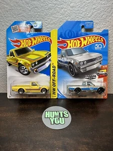 Hot Wheels Datsun 620 Kmart Exclusive Yellow & Walmart Exclusive Zamac - Picture 1 of 24
