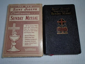1958-SAINT JOSEPH SUNDAY MISSAL, Genuine Leather Cover, Confraternity Version - Imagen 1 de 18