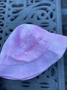 TOTALMENTE NUEVO Sombrero Vela Tie Dye Rosa y Blanco Tanceuticals Lona Ideal para Playa - Imagen 1 de 2