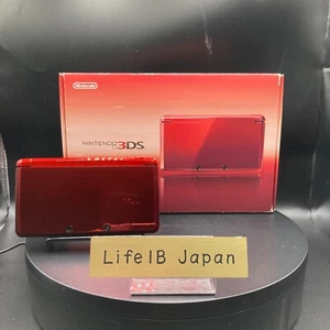 Nintendo 3DS Flare Red Portable Gaming Console Complete in Box Handheld System - Picture 1 of 24
