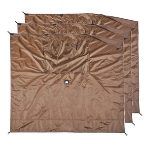 CLAM Quick-Set Screen Hub Tent Wind & Sun Panels, Accessory Only, Brown (3 Pack) - Picture 1 of 12