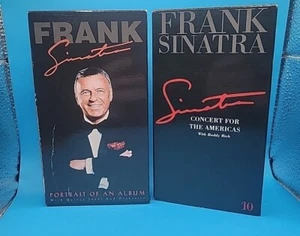 FRANK SINATRA 2 VHS LOT CONCERT FOR THE AMERICAS 1990 Portrait Of An Album - Picture 1 of 4