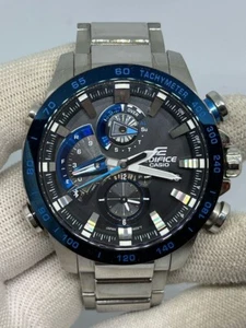 CASIO EDIFICE EQB-800 Bluetooth TOUGH SOLAR 100m Black Blue Analog Men's watch - Picture 1 of 10