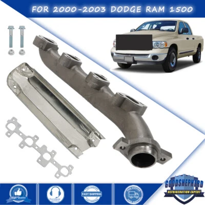 Right Exhaust Manifold w/ Gasket For 2000/2001/2002/2003 Dodge Ram 1500 4.7L V8 - Imagem 1 de 4