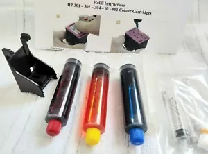 HP 302 + 302XL Colour Refill Kit for HP302 Colour Cartridges - Picture 1 of 2