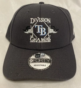 Tampa Bay Rays 2021 Division Champs Adjustable Strap 9FORTY New Era Gray New - Picture 1 of 11