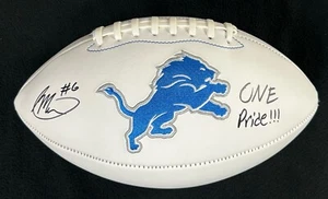 Ifeatu Melifonwu Signed & Inscribed "One Pride" Detroit Lions Football JSA COA - Picture 1 of 5