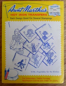 NEW Vintage Aunt Martha's Hot Iron Transfers #9194 - Vegetables for the Kitchen - Imagen 1 de 2