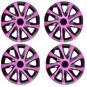 15" Wheel Covers Hub Caps 15 Inch Wheel Trims Trim Set Of 4 Plastic [DRAC PINK] - Picture 1 of 4