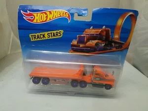 Hot Wheels Hitch N' Haul Track Stars Orange Purple Truck And - Picture 1 of 4