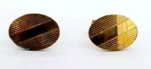 Antiguo Vintage Anson Oro Ovalado GP Puño Eslabones Lata Grabar Iniciales Nombre #J603 - Imagen 1 de 4