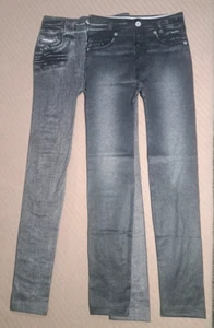 2 Pack Genie Slim Jeggings Size L-XL Stretch Pants Leggings Soft - Picture 1 of 9