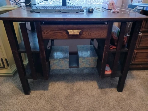 Antique Mission Oak Arts and Crafts Desk Cover