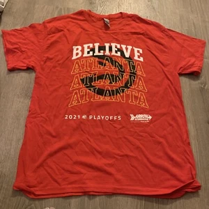 Atlanta hawks believe atlanta 2021 playoffs t shirt size L - Picture 1 of 3