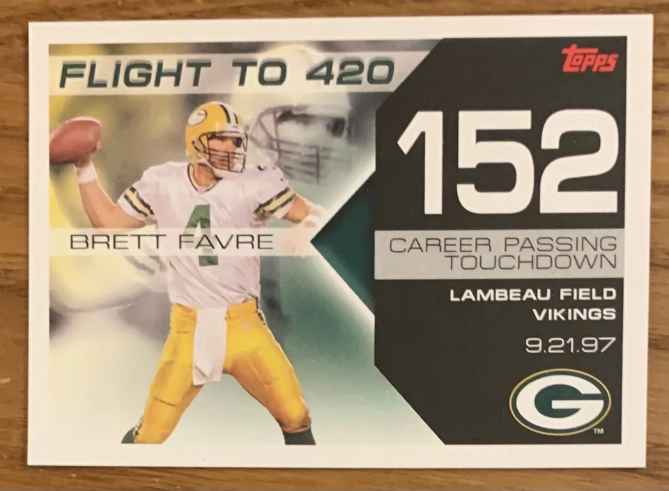 BRETT FAVRE, 2007 TOPPS "TOUCHDOWN # 152" CARD, NFL FOOTBALL SUPERSTAR !  - Image 1 of 1