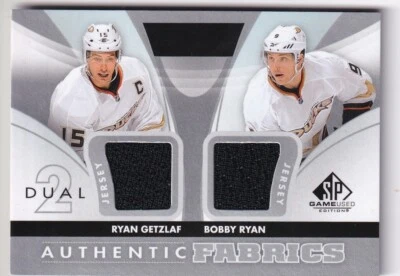 2012-13 SP Game Used Authentic Fabrics Dual #AF2GR Ryan Getzlaf/Bobby Ryan - Image 1 of 2