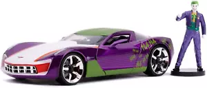Jada 1:24 Diecast 2009 Chevy Corvette Stingray Concept with Jokerfigurefor Boys, - Picture 1 of 2