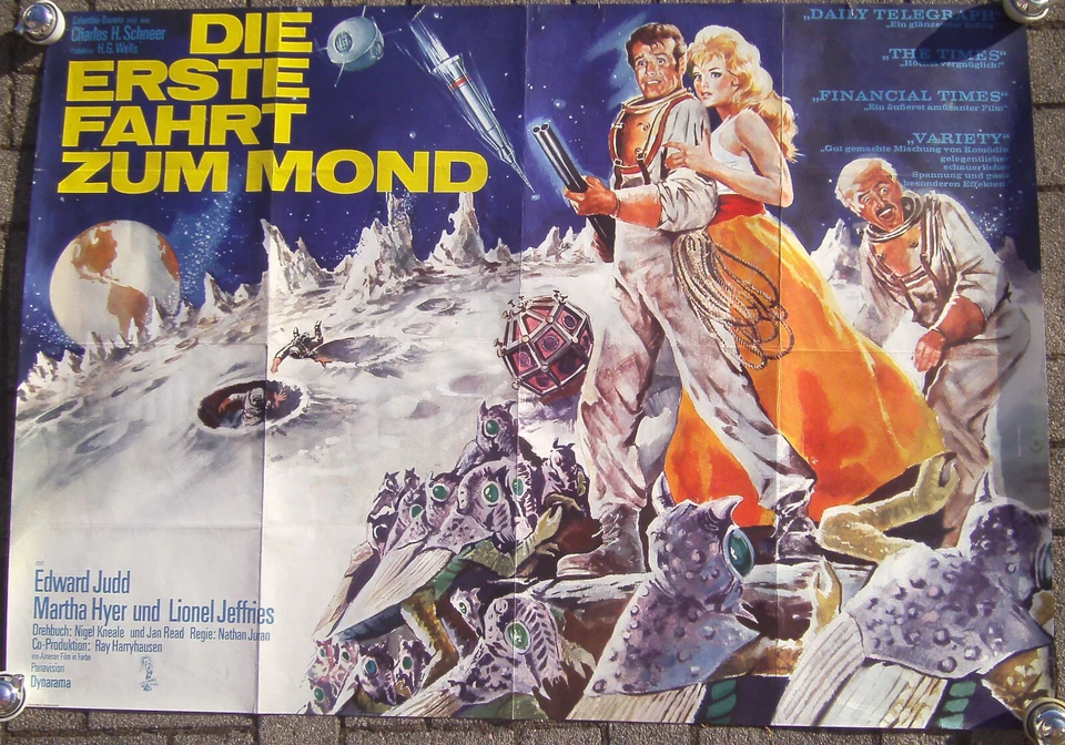 DIE ERSTE FAHRT ZUM MOND Martha Hyer Ray Harryhausen ORIGINAL KINOPLAKAT DIN A0 - Bild 1 von 1