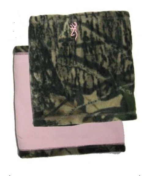 Browning Camo Reversible Fleece Neck Gaitor Mossy Oak Break-Up/Pink Brand New - Image 1 of 1