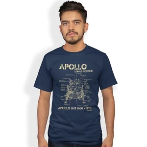T-Shirt Apollo Mondmodul Blaupause Mondmission Geburtstagsgeschenk - Bild 1 von 5