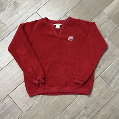 Ohio State Buckeyes Sweater Women’s Medium Fleece Pullover Long Sleeve Scarlet - Image 1 of 4