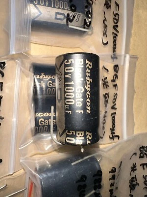 1 pieza Condensador Rubycon Puerta Negra F 1000uF/50V NUEVO STOCK ANTIGUO Foto 1 de 4