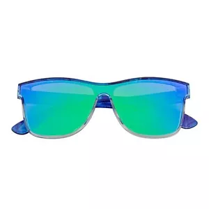 PRIME TIME - Sonnenbrille polarisiert flache Gläser klar blau grün verspiegelt - Bild 1 von 10