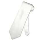 Antonio Ricci 100% JEDWABNY krawat na szyję solidny biały skośny odcień męski krawat na szyję