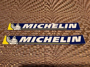 2 Michelin Tire Decals Graphics Swingarm decal Factory Race Bike 8x1 inch - Picture 1 of 1