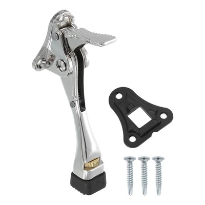 4 Zoll Kickdown-Türstopper, höhenverstellbarer Gummifuß, (Silber, 1 Packung) - Bild 1 von 4