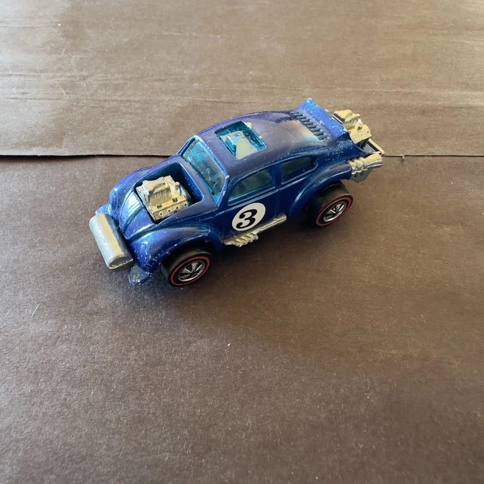ORIGINAL 1971 MATTEL HOT WHEELS REDLINE BLUE EVIL WEEVIL HK BLK INT CAR NM - Image 1 of 4