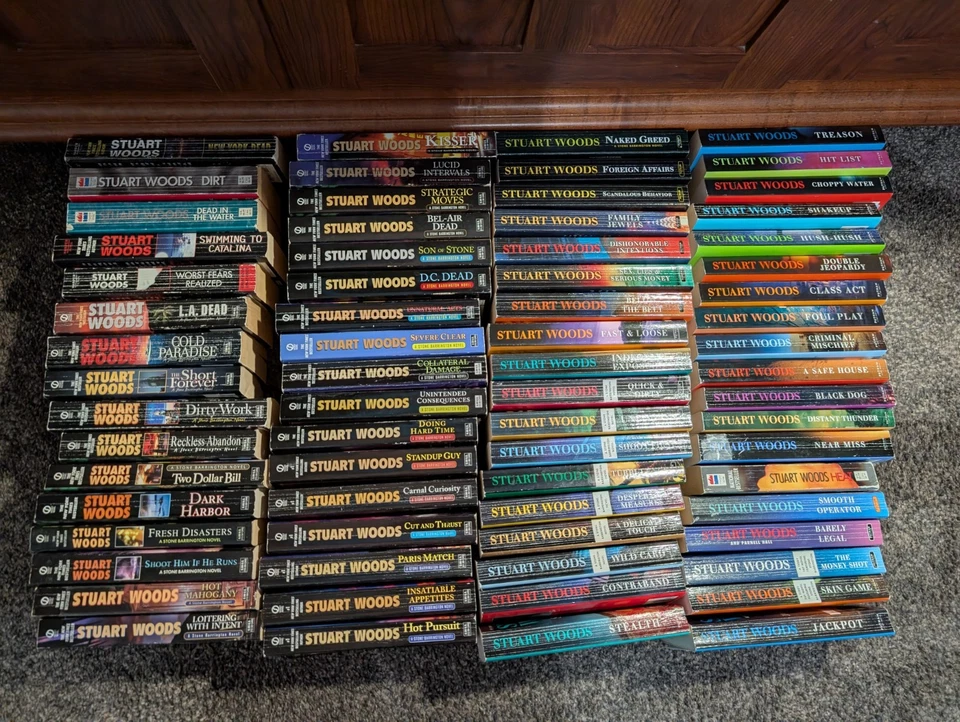STONE BARRINGTON Stuart Woods Complete PB Book Series 1-64 Plus 6 More Lot 70 VG Foto 1 de 4