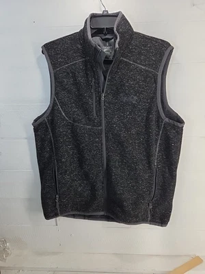 ELEVATE Men's Standing Collar Zippered Vest Heather Dark Gray Size Xl Coke  - Image 1 of 4