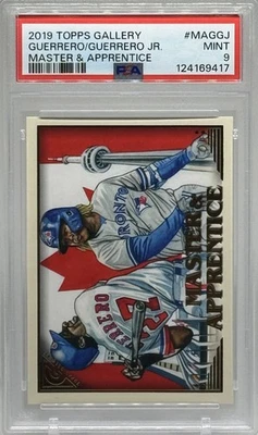 2019 Topps Gallery Vladimir Guerrero Sr./Jr. Master & Apprentice Insert PSA 9 - Image 1 of 4