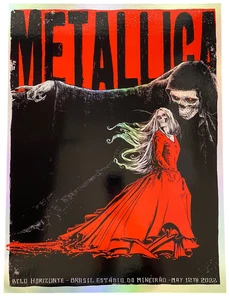 Metallica Belo Horizonte Rainbow Foil Poster Print F4D Studios - Edition of 40 - Picture 1 of 16